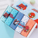 5-Piece Boy's Cotton Briefs Fashion Cool Spider-Man Print Pattern Children's Triangle Underwear Washable Breathable Boys Panties