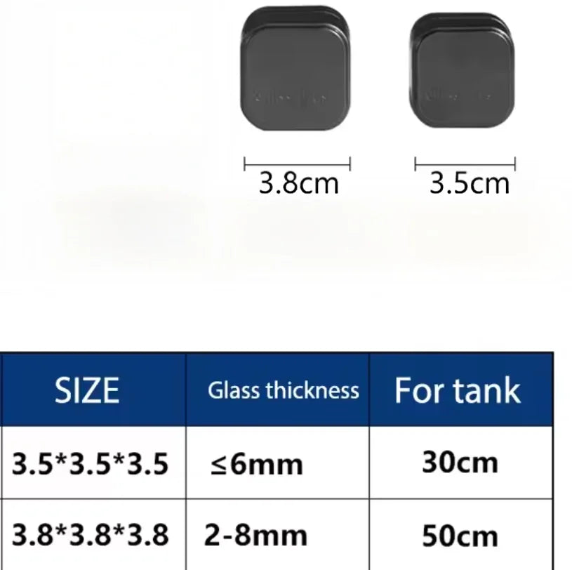 Mini Square Magnetic Brush Aquarium Glass Cleaner Scratch-Resistant Glass Cleaner Magnetic Brush for Small Aquarium Fish Tank