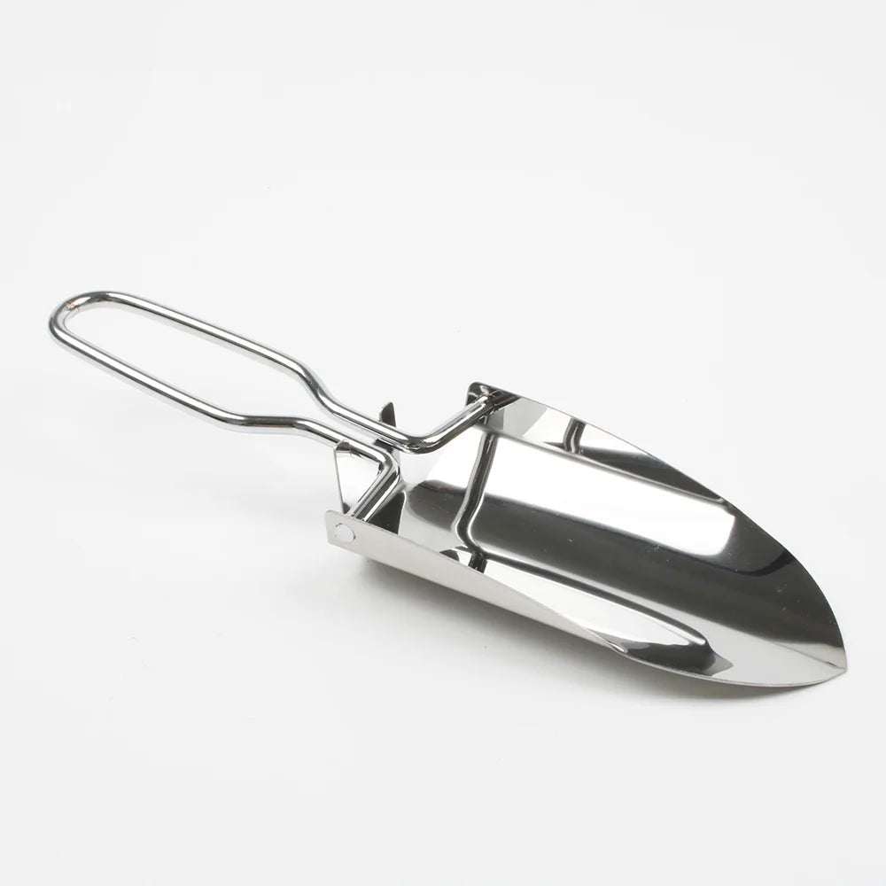 Mini Stainless Steel Garden Tools Collapsible Folding Shovel Camping Spade Gardening Tool Cloth Package