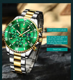 OLEVS Watch Men Top Brand Luxury Gold Quartz Military Watches Waterproof Date Luminous Stainless Steel Chronograph Clock Reloj