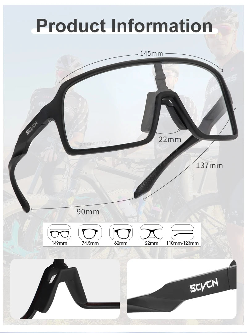 Sunglasses for Men Fashion Outdoor Sports Men Bicycle Cycling Glasses Woman Riding Goggles Mountain Driving Eyewear Accessories