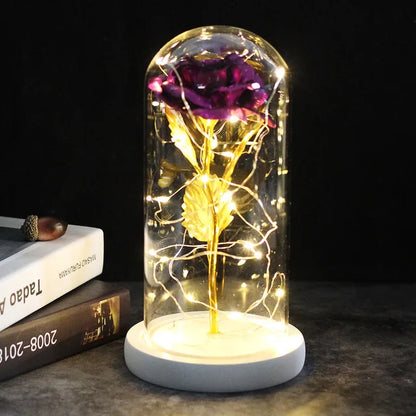 Envío directo de flores artificiales Galaxy Rose, La Bella y la Bestia, decoración de boda, regalo creativo para el Día de San Valentín, regalo para la madre.