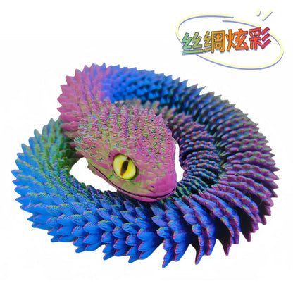 Figuras de serpiente con articulaciones giratorias impresas en 3D, adornos artesanales para el hogar, la oficina, el escritorio, el jardín, el paisaje, etc.