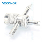 4-in-1 Tire Valve Stem Removal Tool Valve Stem Puller Tire Repair Tool Valve Core Removal Tool Tire Cleaning Tool