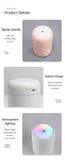 300ml Aromatherapy Diffuser Humidifier Air Purifier Car Home Use Seven-color Light Aromatherapy Essential Oil