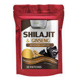 Hot sale 30 Patches Shilajit & Ginseng Supplement - Provides Energy and Endurance, Enhances Brain & Memory, Immune Support