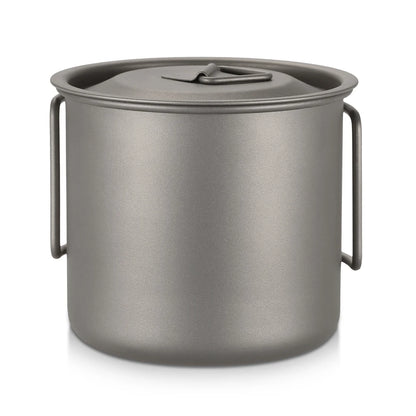 Taza de agua ultraligera de titanio Lixada con asa plegable, portátil para exteriores, camping, picnic, 300 ml/350 ml/550 ml/650 ml