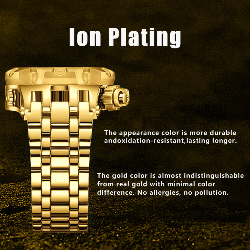 YaLaLuSi Men's Quartz Watch Dominant Design Multi Functional Practical Style Elegant Timepiece for Gentlemen