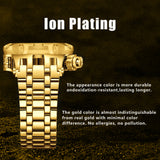 YaLaLuSi Men's Quartz Watch Dominant Design Multi Functional Practical Style Elegant Timepiece for Gentlemen