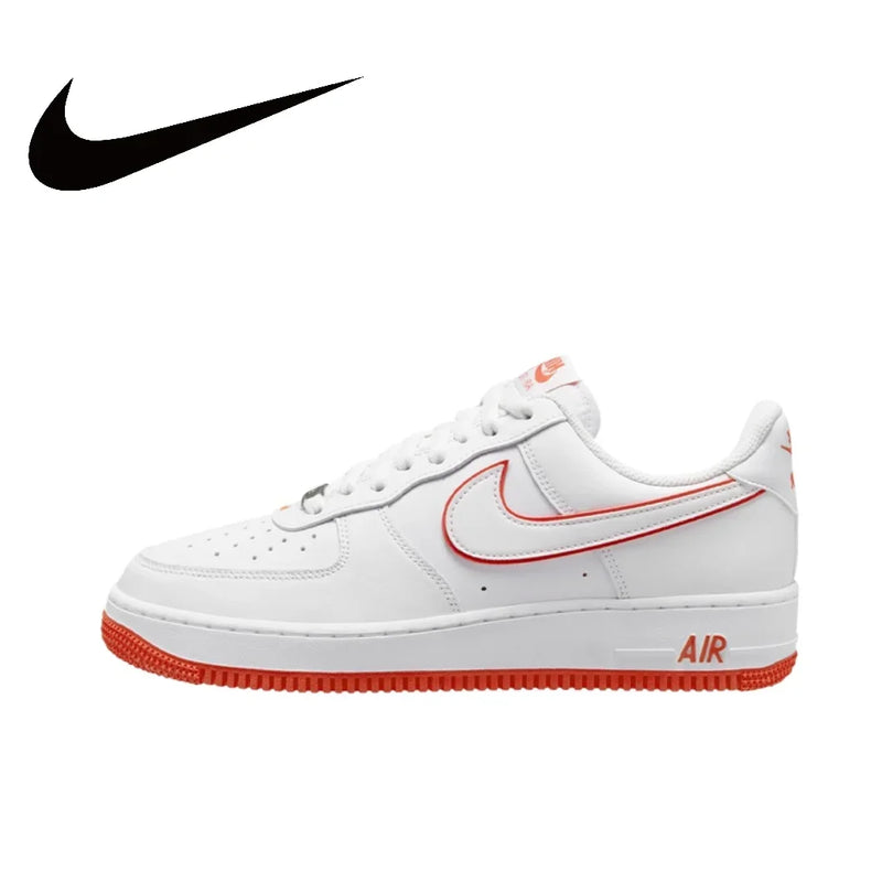 Nike Original White Air Force 1 07 Low Trendy Board Shoes Lightweight Breathable Mens Casual Shoes