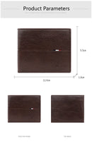 Slim Men Wallets New Short Zipper Card Holder Photo Holder Male Purse Simple Coin Pocket High Quality PU Leather Men's Wallet