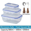 Vacuum Food Storage Box Transparent Storage Container Fridge Organizer Microwave Safe Fresh-Keeping Sealing Box Food Dispenser