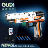 Technical Building Blocks Toys Gun Scorpion Uziel Submachine Magnum Eagle USP Pistol WW2 Military SWAT Weapon Model For Children