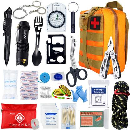Kit de primeros auxilios táctico para coche, accesorios para supervivencia, equipo de acampada, maletín médico, bolsa EDC de autodefensa ifak