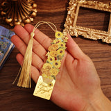 1 pc Vintage Painting Metal Bookmark Hollow Bookmark With Long Tassel For Book Club Readers Friends Teachers Students
