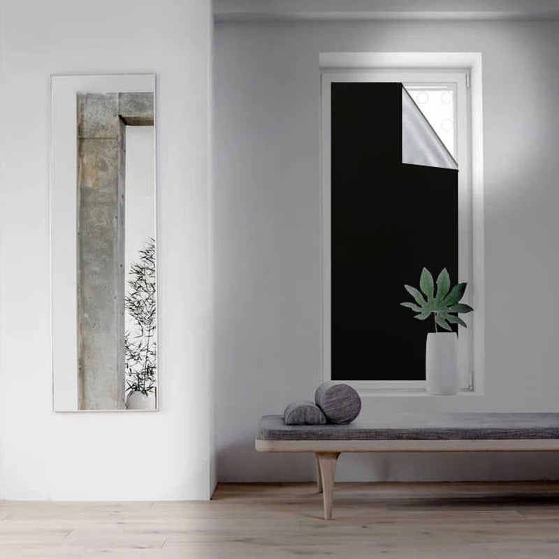 Cortina opaca portátil sin taladro, 100 % opaca, aislante y con protección UV para dormitorio, sala de estar, decoración del hogar.