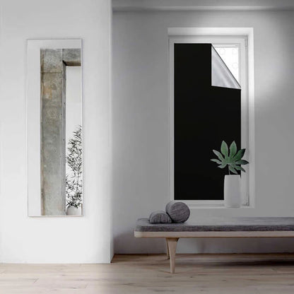 Cortina opaca portátil sin taladro, 100 % opaca, aislante y con protección UV para dormitorio, sala de estar, decoración del hogar.