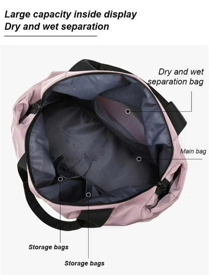 Sport Gym Bag Fitness Travel Shoulder Bags Crossbody Training School Bags Dry Wet Duffel for Men Women Carry on Weekender Bag