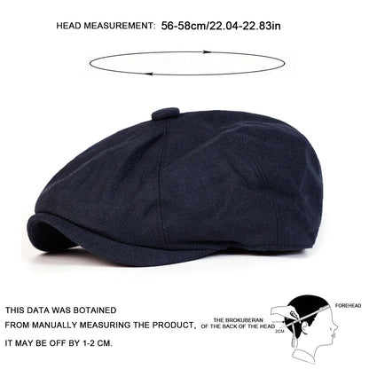 Unisex Retro Herringbone Newsboy Caps Men British Painters Hats Spring and Autumn Berets Hip Hop Berets