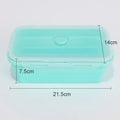 Collapsible Silicone Food Storage Container,Bento Lunch Boxes For Kitchen, Microwave Safe. Foldable Design Saves Your Space.