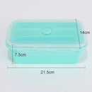 Collapsible Silicone Food Storage Container,Bento Lunch Boxes For Kitchen, Microwave Safe. Foldable Design Saves Your Space.