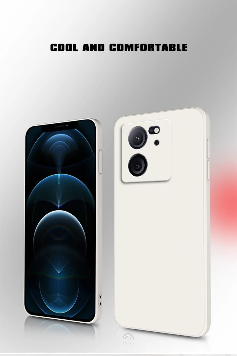 Square Liquid Silicone Back Cover for Xiaomi 13 13T Pro Lite Ultra Camera Protection Soft Waterproof Phone Case Xiaomi13T 13TPro