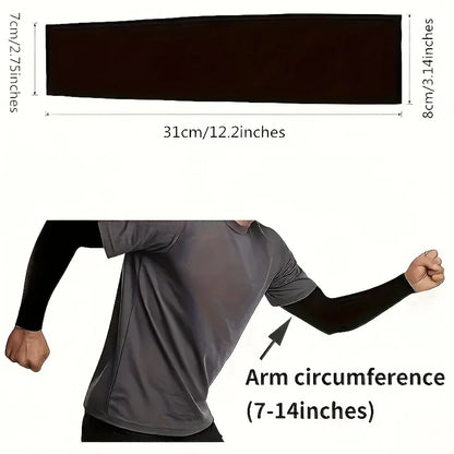 Unisex Cooling UV Protection Arm Sleeves Elastic Summer Ice Covers for Sports/Running/Cycling Reusable Breathable Sun Accessorie