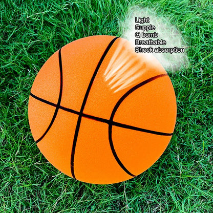 Pelota de baloncesto silenciosa para niños, pelota de cuero elástica de esponja silenciosa para interiores, ligera, de 3, 5 y 7 pulgadas, juguete deportivo para niños, 18/21/24