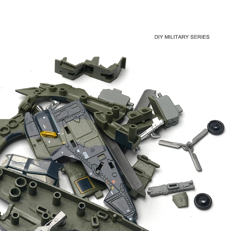 1/72 Modern US Army Tank M1A2 Leopard 2A7 Main Battle Tank Military Model AH-64 Copter Airplane Model Puzzle Assembly Model Toys