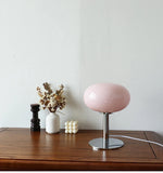 Macaron Glass Table Lamp Trichromatic Dimming Living Room Atmosphere Lamps Eye Protection Night Light Girl Bedroom Bedside Decor