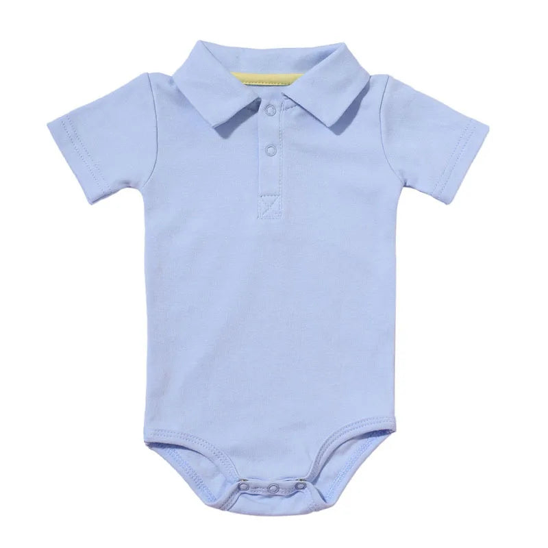 Peleles de verano para bebé niño y niña, con cuello vuelto, ropa de algodón para recién nacidos de 0 a 2 años, conjuntos para bebés