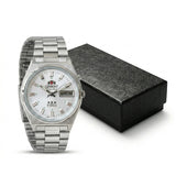 Relógio masculino automático vintage 36mm mostrador champagne em aço inox