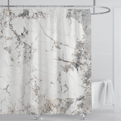 Marble Waterproof Shower Curtain Waterproof Shower Curtain for Bathroom Decor Printed Washable Shower Curtain with Hooks