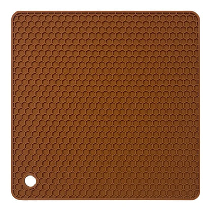 18cm Square Silicone Mat Heat Resistant Potholder Dining Table Placemat Non-slip Pot Holder Cup Coaster Kitchen Accessories