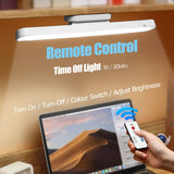 Remote LED Desk Lamp Magnetic Hanging Night Light USB Rechargeable Table Lamp 3 Colors Reading Light For Cabinet Closet Wardrobe