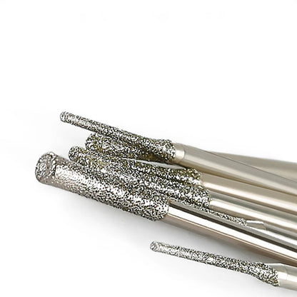 5pcs 0.8/1/1.2/1.5/1.8/2/2.5mm Diamond Coated Drill Bits With 2.35mm Shank Glass Jade Amber Jewelry Glass Diamond Drill Bit