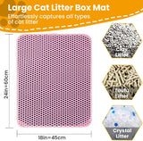 Cat Litter Mat Double Layer Pet Non-Slip Large Cat Litter Box Filter Mat Wear-Resistant Waterproof Anti-Slip Cat Litter Mat