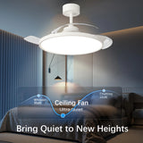IRALAN Ceiling Lamp Fan Retractable Blades Smart with Remote Control Ceiling Fan with Light Energy Saving Led Living Room Light