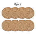 Pot Mats Handwoven Rattan Placemats Round Heat Insulation Mats Natural Woven Table Mats For Dining Home Wedding Decor