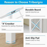 Tribesigns 7-Shelf Corner Bookshelf,Large Modern Corner Bookcase, 7-Tier Tall Corner Shelf Storage Display Rack with Metal Frame