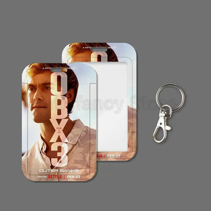TV Show Outer Banks DBX3 Keychain Card Holder Keychains Badge Business Credit Card Holders Bank Bus ID Cards Cover Case Keychain