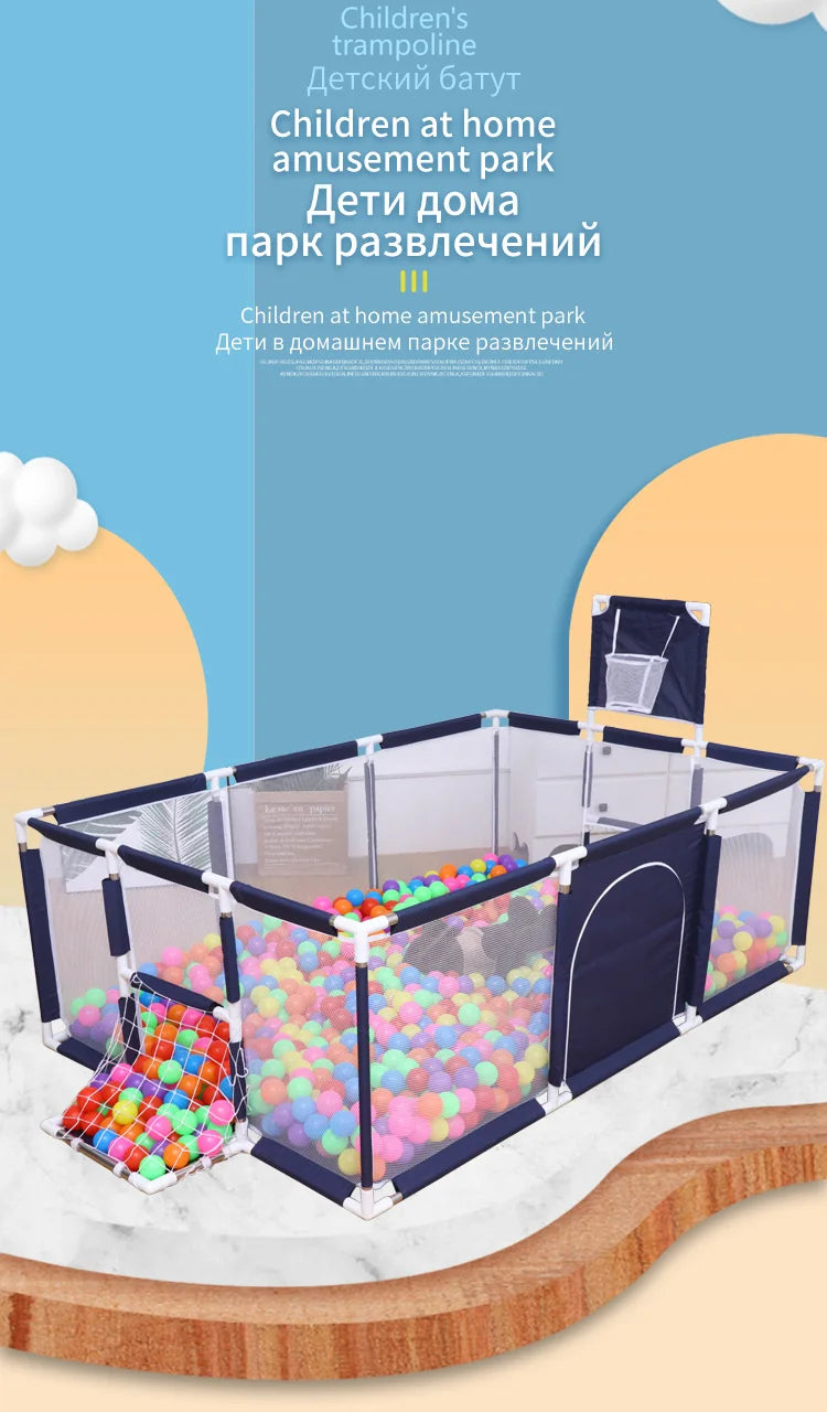 Nuevo parque infantil para bebés, barrera de seguridad para recién nacidos, parque infantil con piscina de pelotas de baloncesto, parque infantil interior para bebés.