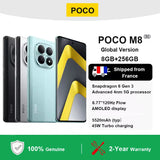POCO M8 5G 8GB+256GB Smartphone Global Version Snapdragon® 6 Gen 3 6.77 "120Hz Flow AMOLED display 5520mAh 50MP Al dual camera system