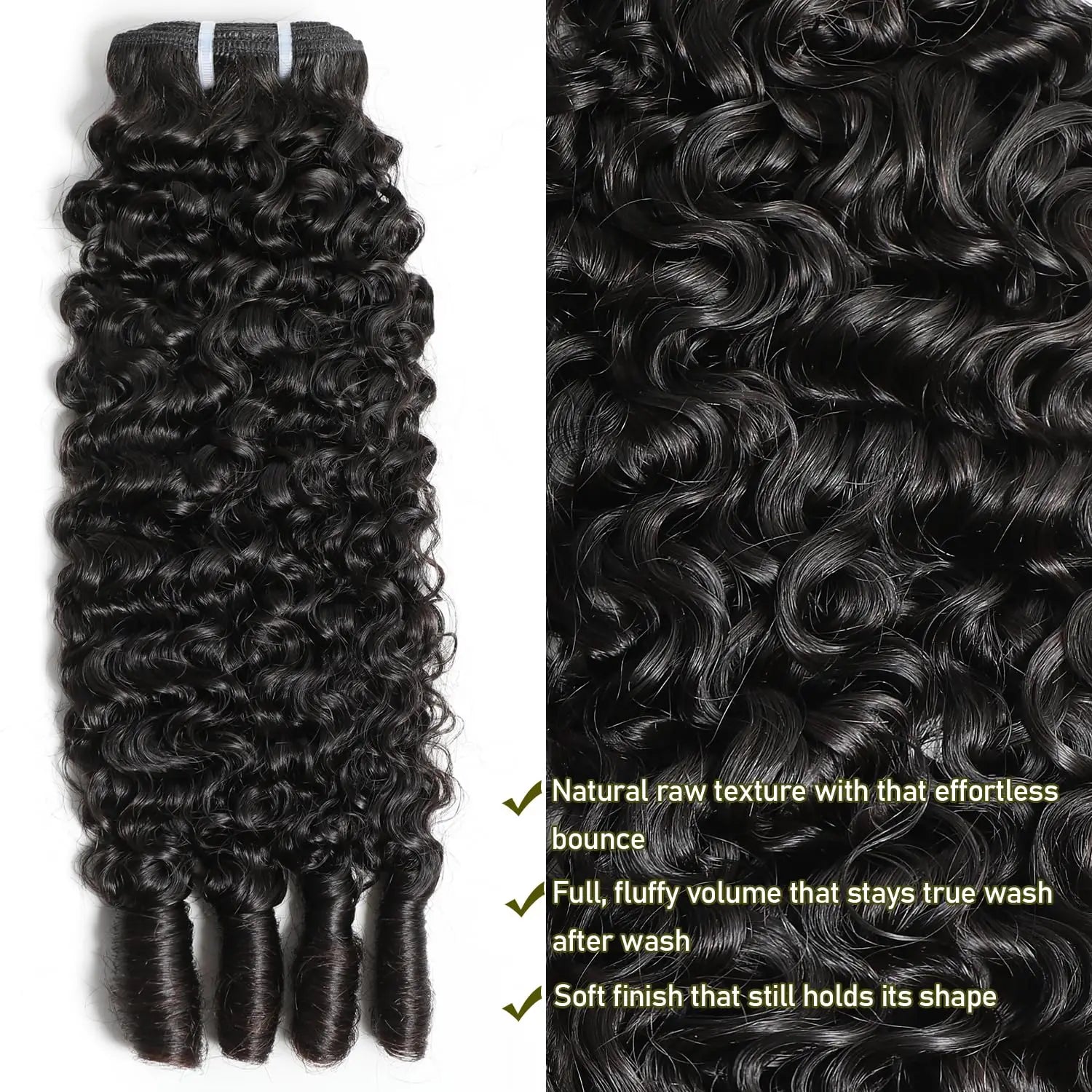 Kit mechas cabelo humanos crespo encaracolado 3C/4A - virgem premium