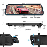 Acceo A37 Car DVR 10.0 Inch Rear View Mirror 2.5K Dash Cam 1080P Car Camera With Rear View Camera Video Recorder Registrar DVRs