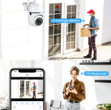 3MP WiFi IP Outdoor Cameras Surveillance Video Human Detection 4X Digital Zoom CCTV Security Wireless Monitor Audio Night Vision