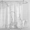 Cortina de ducha impermeable de mármol, cortina de ducha impermeable para decoración de baño, cortina de ducha impresa, lavable, con ganchos