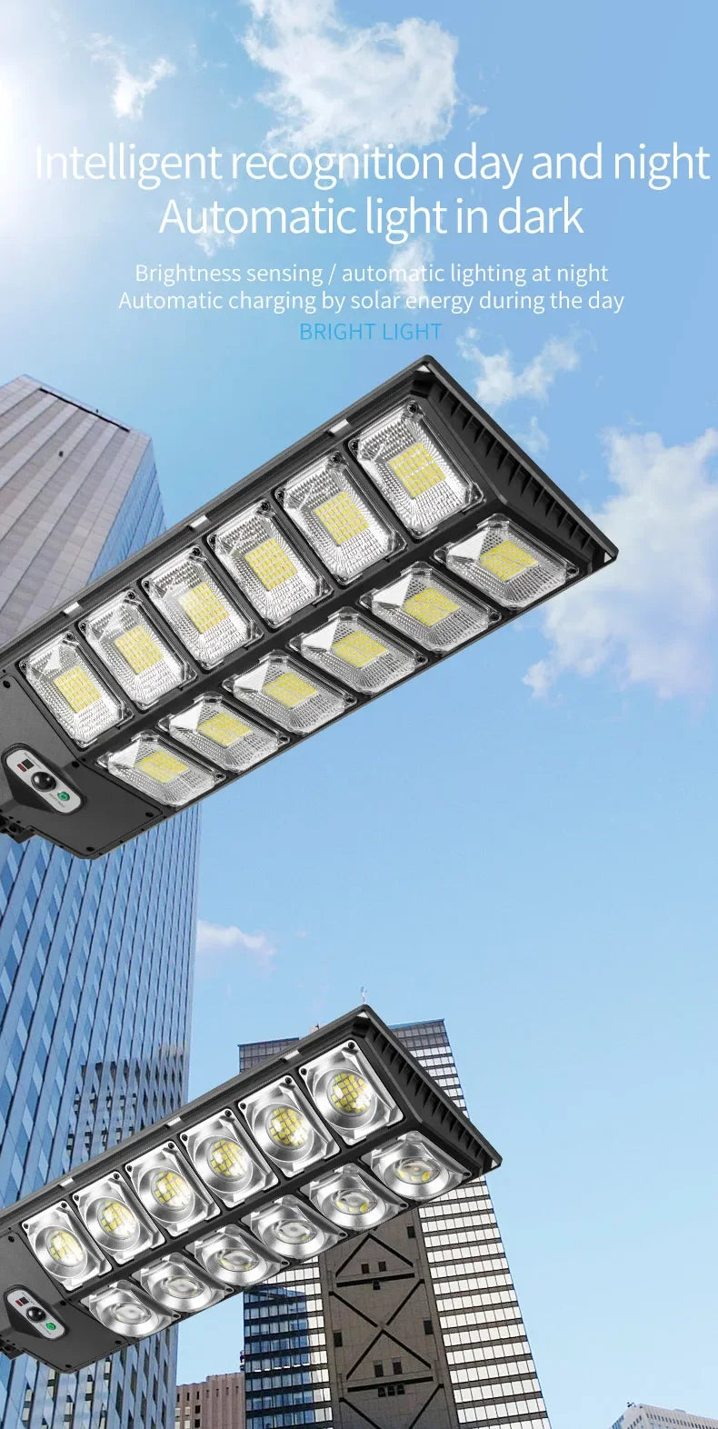 7700LM Solar Led Light Outdoor Most Powerful Outdor Solar Lamp 720 LED 3Mode Remote Control Waterproof Light Garden Street Lamp