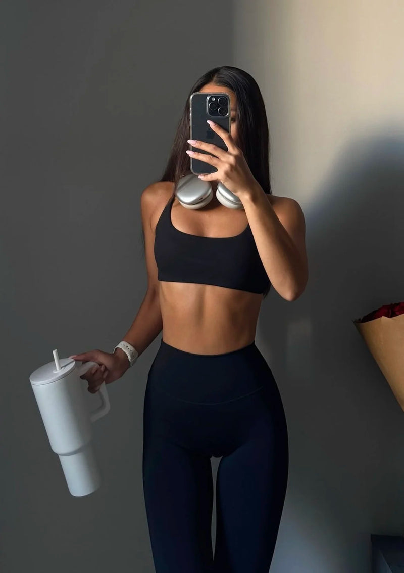 CSB Fitness High-Waist Yoga Pants - Freedom Series - Stretchy Tight High-Waisted Tush-Up Shark Pants