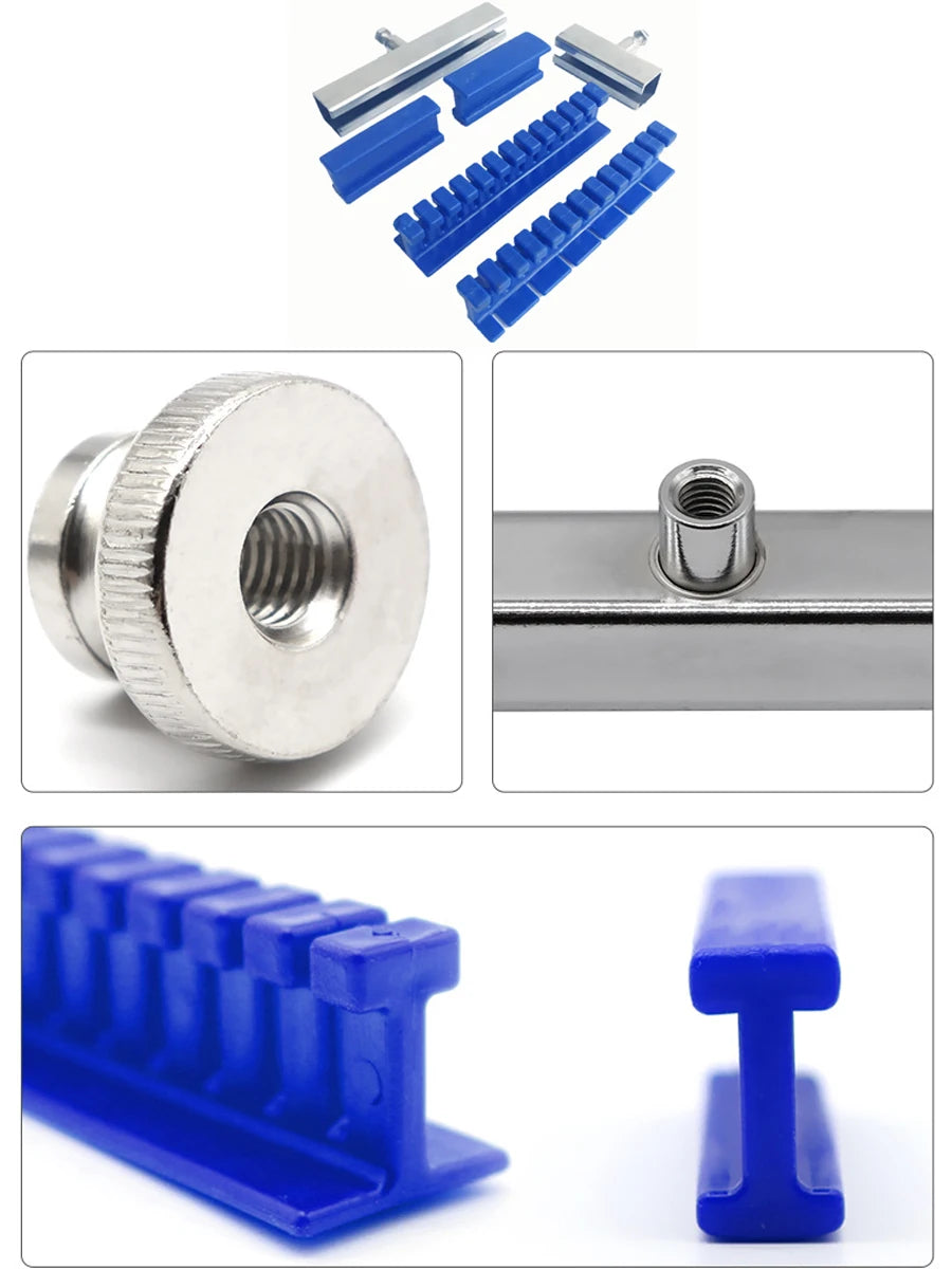 Pestañas adhesivas azules universales, kit de herramientas para reparación de automóviles, removedor de abolladuras sin pintura 